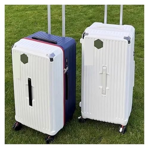 Rectangular Travel Large Size Lightweight Carry-on Suitcase with Five Wheels Luggage Case(Light Blue,20 inch)2