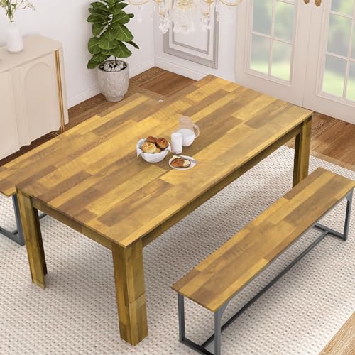 STHOUYN-71-6ft-Kitchen-Dining-Room-Table-for-6-8-Large-Farmhouse-Dinner-Table-Wood-Rectangular-Long-Table-for-Big-Family-Waterproof-Scratch-Resistant-Conference-Table-Brown STHOUYN 71 6ft Kitchen Dining Room Table for 6 8 Large Farmhouse Dinner Table Wood Rectangular Long Table for Big Family Waterproof Scratch Resistant Conference Table Brown