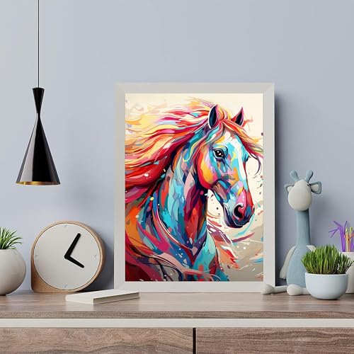 Arttoplus Kit de pintura de cavalo por números para adultos - Animais DIY pintura por números para a