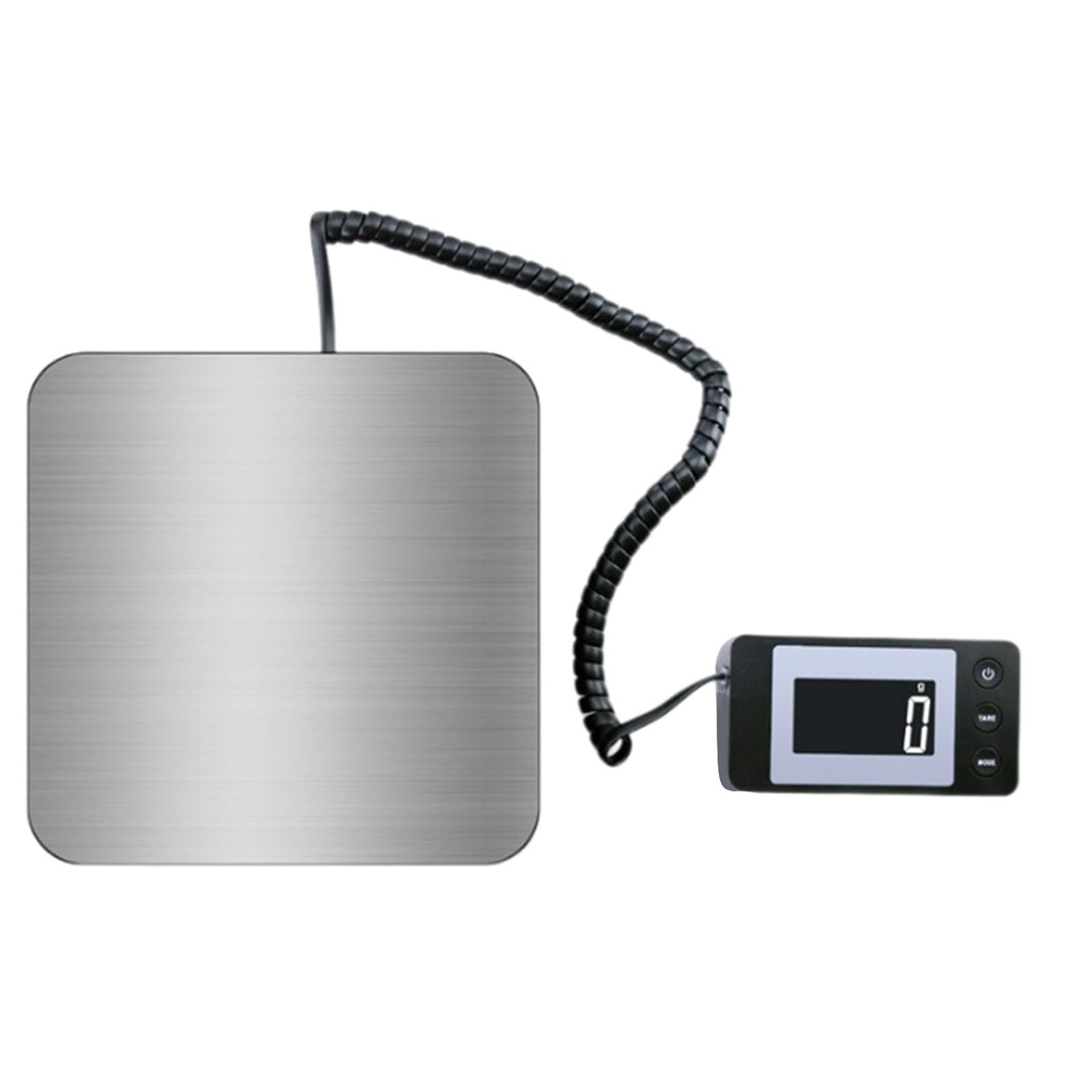 TEHAUX Tragbare Kleine Elektronische Paketwaage mit 50kg Kapazität Lcd Anzeige und Tara Funktion aus Edelstahl und Kunststoff für Büro und Home Office Geeignet