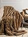 Best Home Fashion Faux Fur Throw - Full Blanket - Coyote - 58"W x 84"L - (1 Throw)