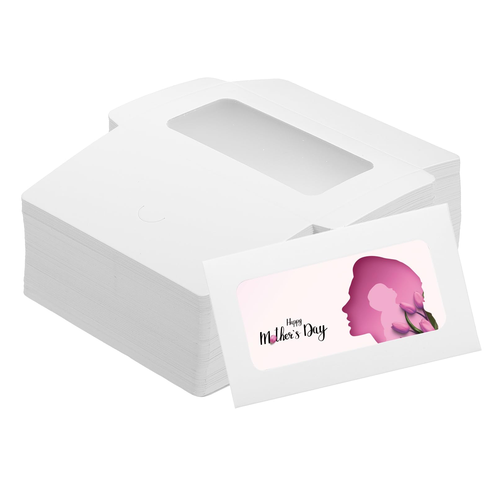 PATIKIL 4 x 2.4 Inch Card Envelope with Window, 120 Pcs Mini Greeting Card Envelopes Credit Card Size Blank Envelopes for Cash Business Card Gifts