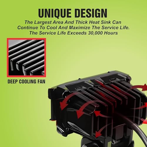 Image of MIKANIX LED Fog Light Lens Projector With HD Lens Super Bright Dual Color White | Yellow With High & Low Beam For All Motorbike, Scooty & ATVs