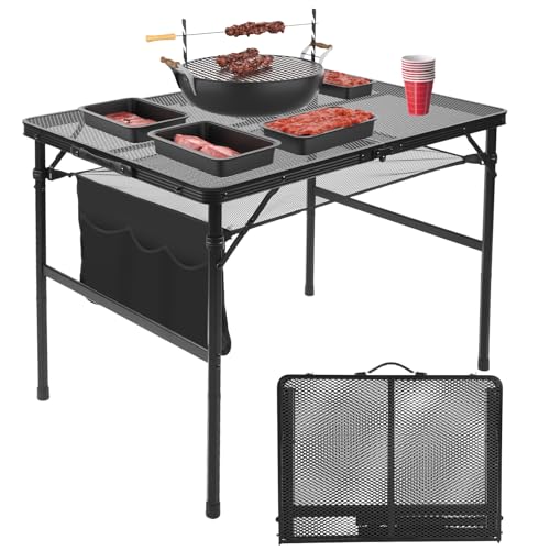 Tavolo Da Campeggio Pieghevole 60x40 Cm - Leggero, Regolabile, Con Piano In Metallo - Foto 10