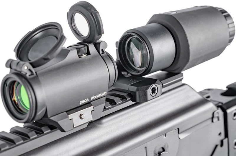 HATSEN Low Magnifier Mount & Low T2 Mount Combo，0.9" Optic Centerline Hieght，90-180 Degrees Rotate