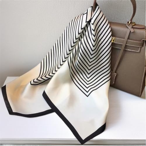 28 inch Silk Like Scarf Women's Fashion Pattern Large SquareSatin Headscarf Headdress4