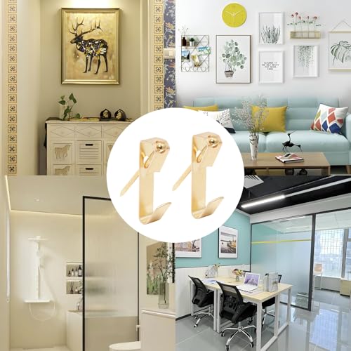 Image of 30 Pack 100LB Heavy Duty Picture Hangers with Nails，Frame Hooks Picture Hangers，Wooden Wall Painting Hangers Hooks and Nails for Mirror, Photo,Clock（Gold）