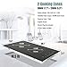 K&H 2 Two Burner Dual 12 Inch Built-in Electric Stove Top Radiant Ceramic Cooktop Sensor Touch Control 240V 3000W CERV-3002