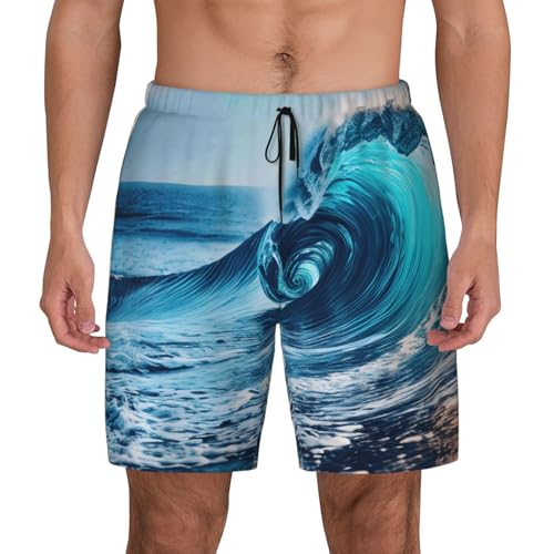 Short de bain homme imprimé vague idéal pour vos journées décontractées à la plage