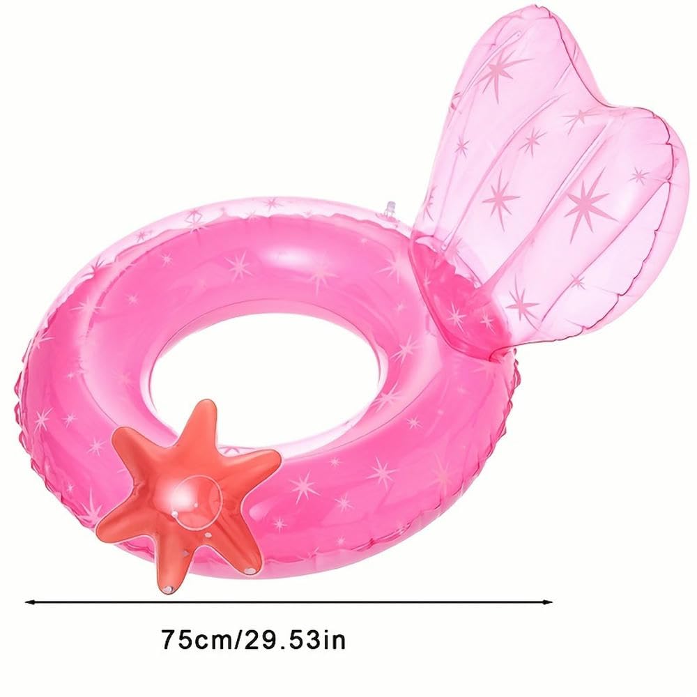 Anillo de natación en Forma de Cactus Inflable para Adultos con Piscina de patrón de Estrella de Brillo Flotación Floats sin Carga para Edades de 14 años en adelante LWX