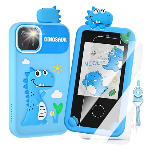 Image of Cason Small Smart Phone for Boys & Girls,2.8 inch Touch Screen Mini Toy Phone for Kids with Dual Camera, Music Player, Games Kids Mobile with 8GB SD Card (Blue)