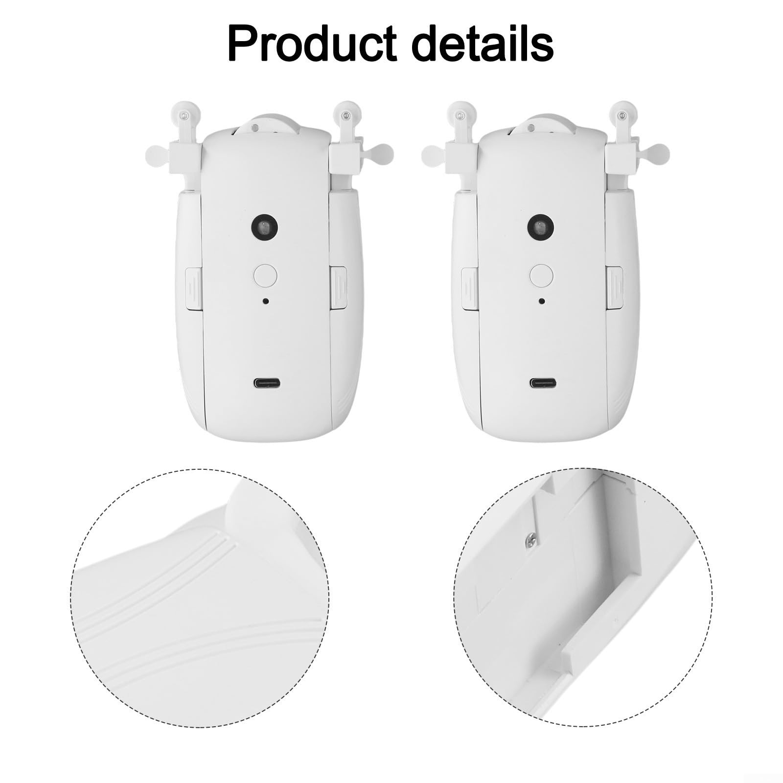 Motore elettrico per tende 3 in 1 compatibile con Bluetooth per asta romana T/U-Rail Fit Silenzioso Bianco (2 pezzi)