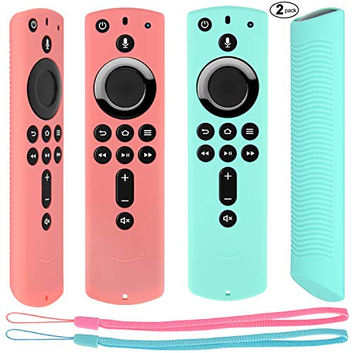 [2 Pack] Silicone Remote Cover Compatible with Fire TV Stick 4K Alexa Voice