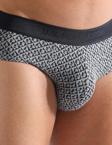 Image of U.S. Polo ASSN. Men PB005 Cotton Modal Printed Premium Underwear Brief -Pack of 1