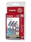 Tinten Multipack, cmy Original Canon 0621B026 / CLI-8 Tinten Multipack (cmy, Inhalt 3 x 13 ml) für Pixma IP 3300, IP 3500, IP 4200, IP 4300, IP 4500, IP 5200, IP 5300, IP 6600, IP 6700, IX 4000, IX 5000, MP 500, MP 510, MP 520, MP 530, MP 600, MP 610, MP 800, MP 810, MP 830, MP 970, MX 700, MX 850, Pro 9000