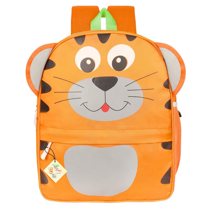 Image of Frantic Soft Cartoon Design Animal Velvet Plush School Backpack Bag For 2 To 5 Years Boys Girls Nursery Preschool Picnic Carry Travelling Bags