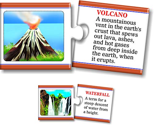 Image of Creative's Science Knowledge Boosters - Land Forms | Science Knowledge Series | Card Match-ups Game| Geographic Game |Ages -6 & Ups