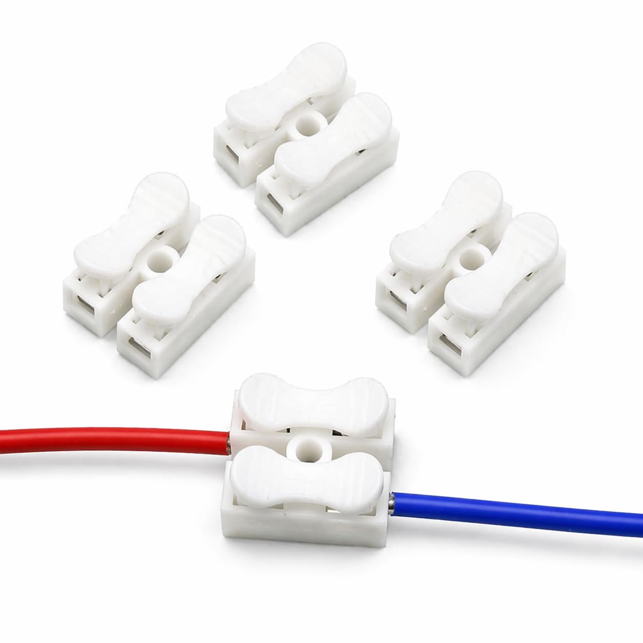 Glopro Store 30pcs 2 Bolts Quick Push Type Lock Electric Wire Connectors for Cable Lock Push Connector Terminals-image-2