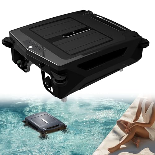 Robot nettoyeur de piscine solaire, écumeur de piscine sans fil pour piscines, robot de nettoyage...