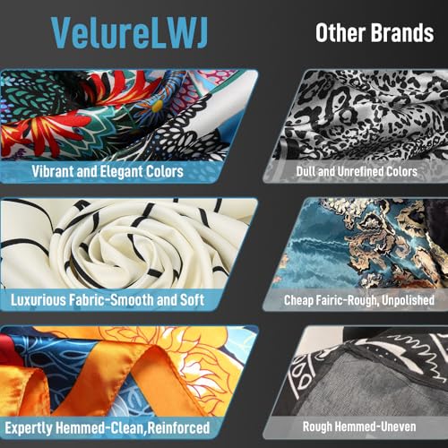 Like Silk Head Scarf for Women, Large Square Satin Scarf - Lavish Soft Fashion Accessory - Elegantly Packaged4