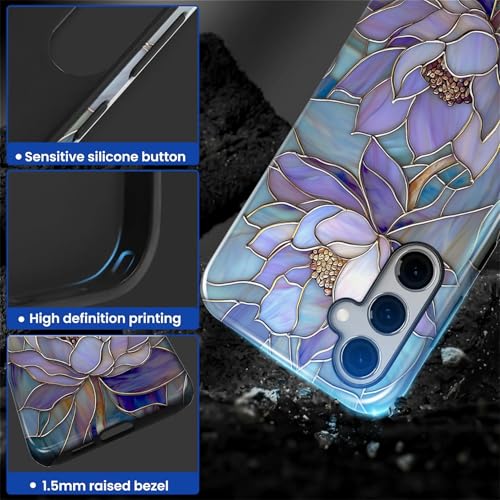 Coque Samsung S26 Plus rigide et silicone antichoc à motif lotus