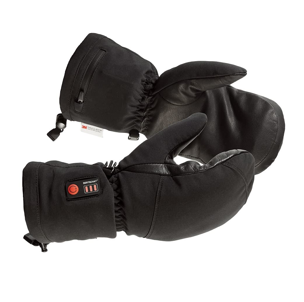 BERTSCHAT Manoplas calentadas Pro USB – Impermeable y resistente al viento, 3 niveles de calor, 3 M Thinsulate & HIPORA, hasta 11 horas de tiempo de calentamiento