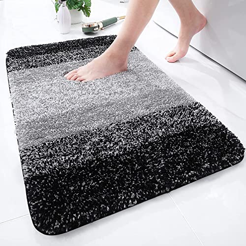 smiry Microfiber Bath Mat, 60 x 90 cm, Non-Slip Super Absorbent Bathroom Mat, Extra Soft Thick Floor Foot Mat
