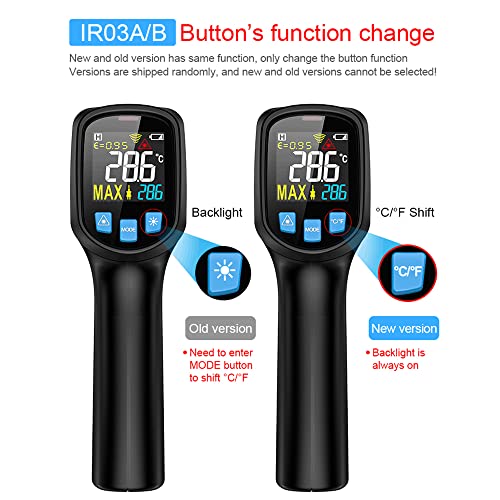 Hosioe -50~600 ℃ LCD digital portátil sem contato termômetro infravermelho Pirômetro de testador de