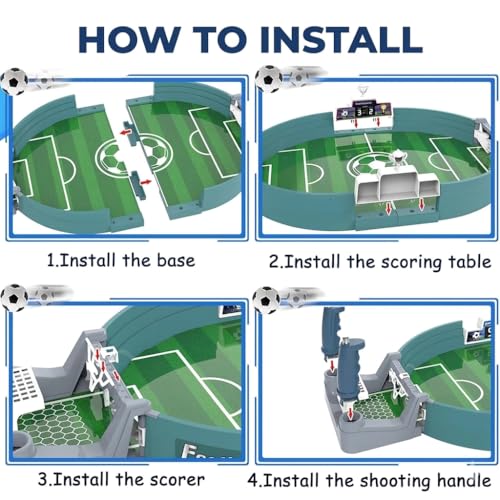 Image of Funky Panda Football Table Top Game for Kids 3+ Years | 2-Player Mini Indoor Soccer Board Game | Builds Hand-Eye Coordination, Focus & Strategy | Includes 4 Balls | Portable Sports Gift for Boys&Girls