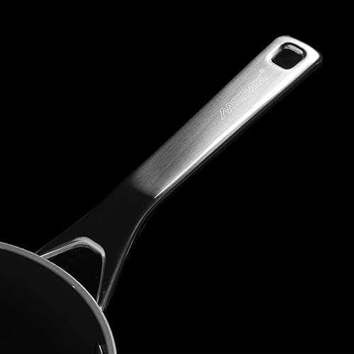 Miniatura 3 de MSMK Cacerola esmaltada de cerámica sin PFAS de 2.5 cuartos de galón con tapa de vidrio templado, arroz quemado también antiadherente, apto para