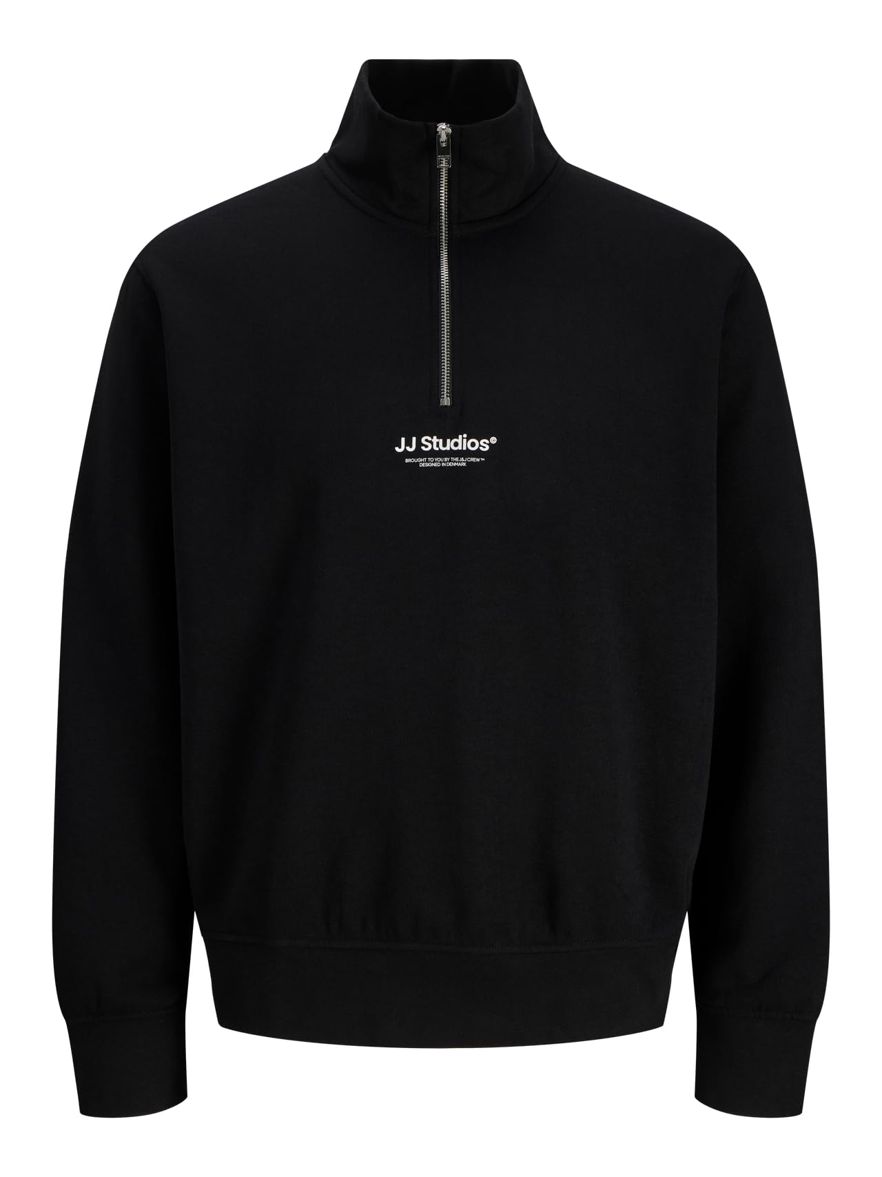 JACK & JONES Jjesoho Sweat Quarter Zip Hn Noos, black, XS