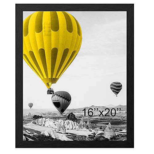 THREELOVE 16x20 Poster Frame Black Made of Aluminum Profile Movie Poster Frame Back-Loading