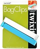 Twixit! Linden Sweden Bag Clips, White/Lime/Turquoise/Cobalt, Set of 2 Super