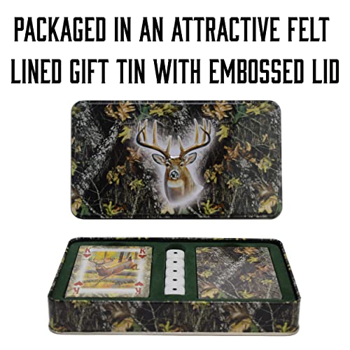Rivers Edge Products Whitetail Deer naipes y dados miniatura 5