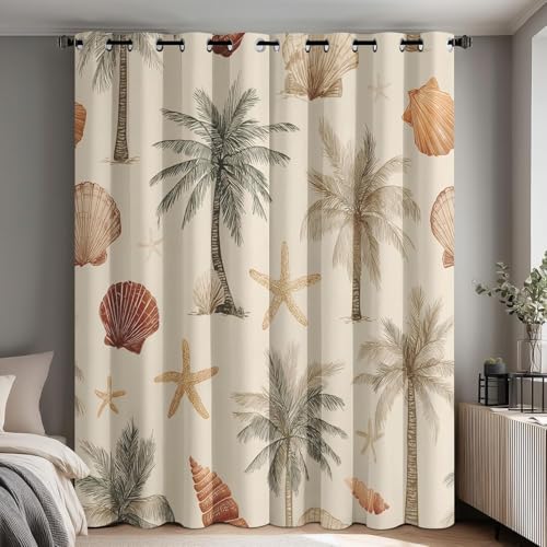 Palm Trees Blackout Curtains for Bedroom Resort Style Living Room