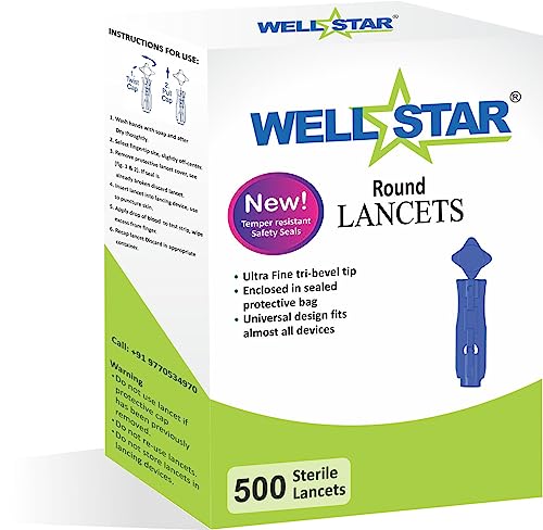 Image of WELLSTAR ROUND LANCETS BLUE COLOR Glucometer Lancets Glucometer Lancets
