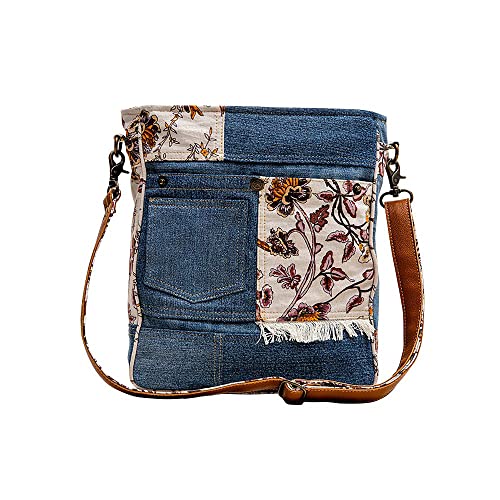 Myra Bag Western Leather Shoulder Bag for Women - Upcycled Canvas Crossbody Rednoize