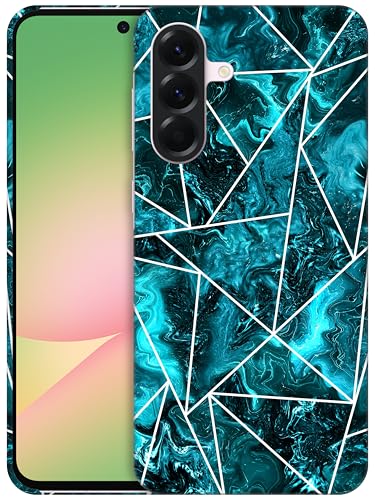 Coque Samsung Galaxy A56 5G antichoc et élégante - Protection arrière rigide marbrée bleue