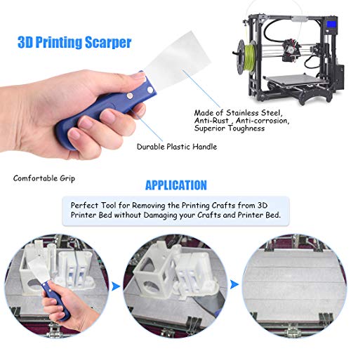 Glarks 34-teiliges 3D-Drucker-Düsen-Reinigungswerkzeug-Set, inklusive 0,35 mm 0,4 mm Reinigungsnadeln, Holzschnitzwerkzeug-Set, Messerreinigungsset, Pinzette, Schaber, Drahtschneider – Bild 6