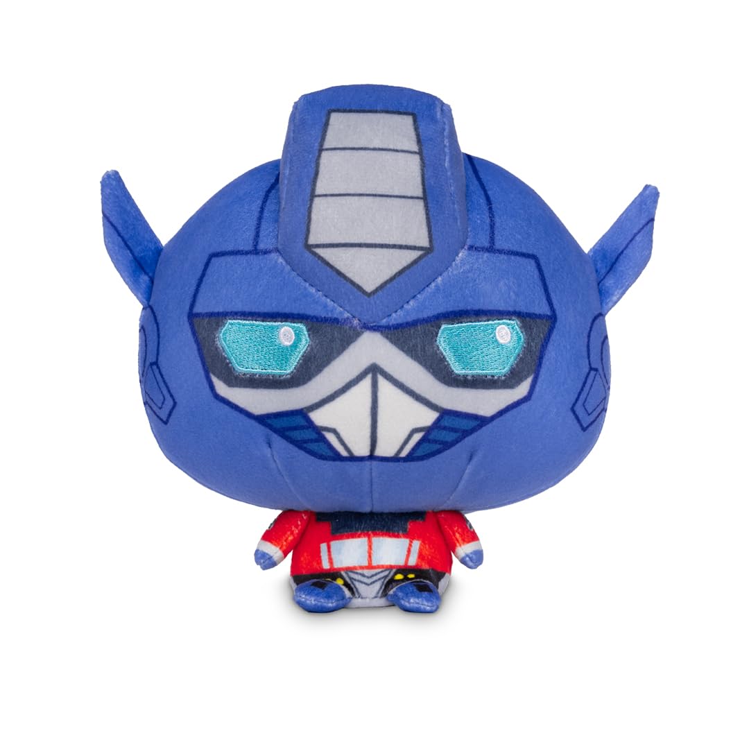 TeeTurtle Cloudheads Optimus Prime Plush - 5-Inch Official Transformers Stuffed Animal with Embroidered Details - Soft Cuddly Plush Toys for Kids,