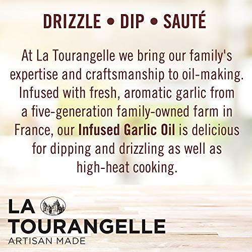 La Tourangelle, Pesto Oil, 8.45 Fl. Oz, Artisanal Organic Sunflower Oil Infused With Fresh Pesto For Cooking, Seasoning, And Dressing & Garlic Infused Sunflower Oil, 8.5 Fl Oz #TOP5