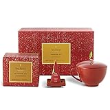 Tea Forte Warming Joy Gift Set with Cafe Cup, Tea Tray and 10 Handcrafted Pyramid Tea Infuser Bags