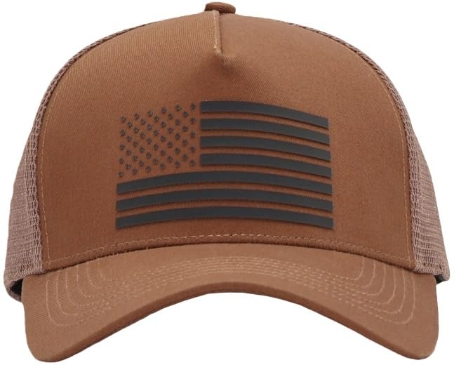 Image of USA Flag Snapback Hat Fits One Size&XXL /3XL - Mens Mesh Trucker Ball Hats - US 250th Anniversary Veterans Memorial Day Gifts