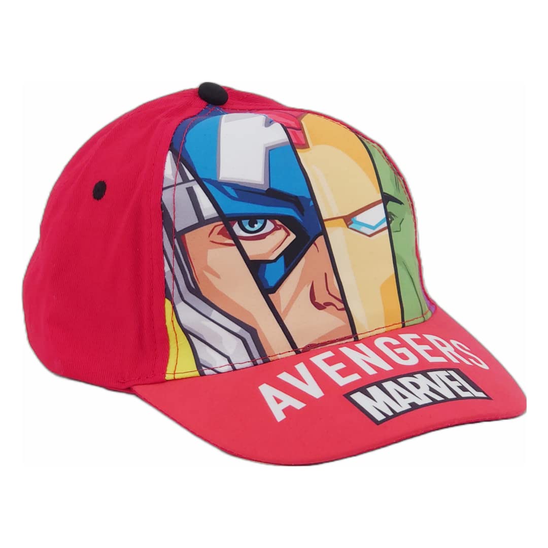Marvel Avengers Gorro para Niños, Gorra Ajustable, Diseño Superhéroe Thor Capitan America Iron Man Hulk, Gorra de Verano, Regalo para Niños