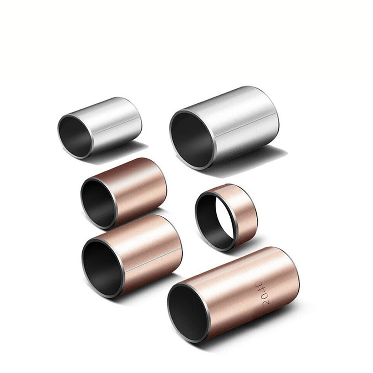 1pc Self Lubricating Bearings Composite Bearing Oil Bushing Sleeve White Zinc/Copper Inner Dia 30 32 35 40 45 50 55mm Industrial Bearings Gears(35x39x40mm)