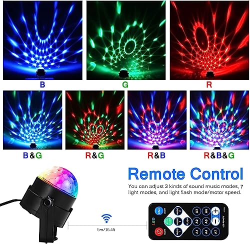 Image of Party Lights with Remote Control | DJ Lighting Disco Ball Light | Strobe Lamp for Dance Parties, Birthdays, Christmas & Halloween Decorations