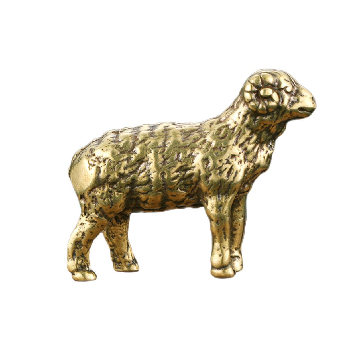 ブラス製 ゴールド 山羊 置物 約8cm