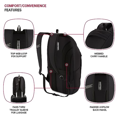 Image of SwissGear 8117 Laptop Backpack, Black, 17.75 In (Fits Laptops up to 15 inch)