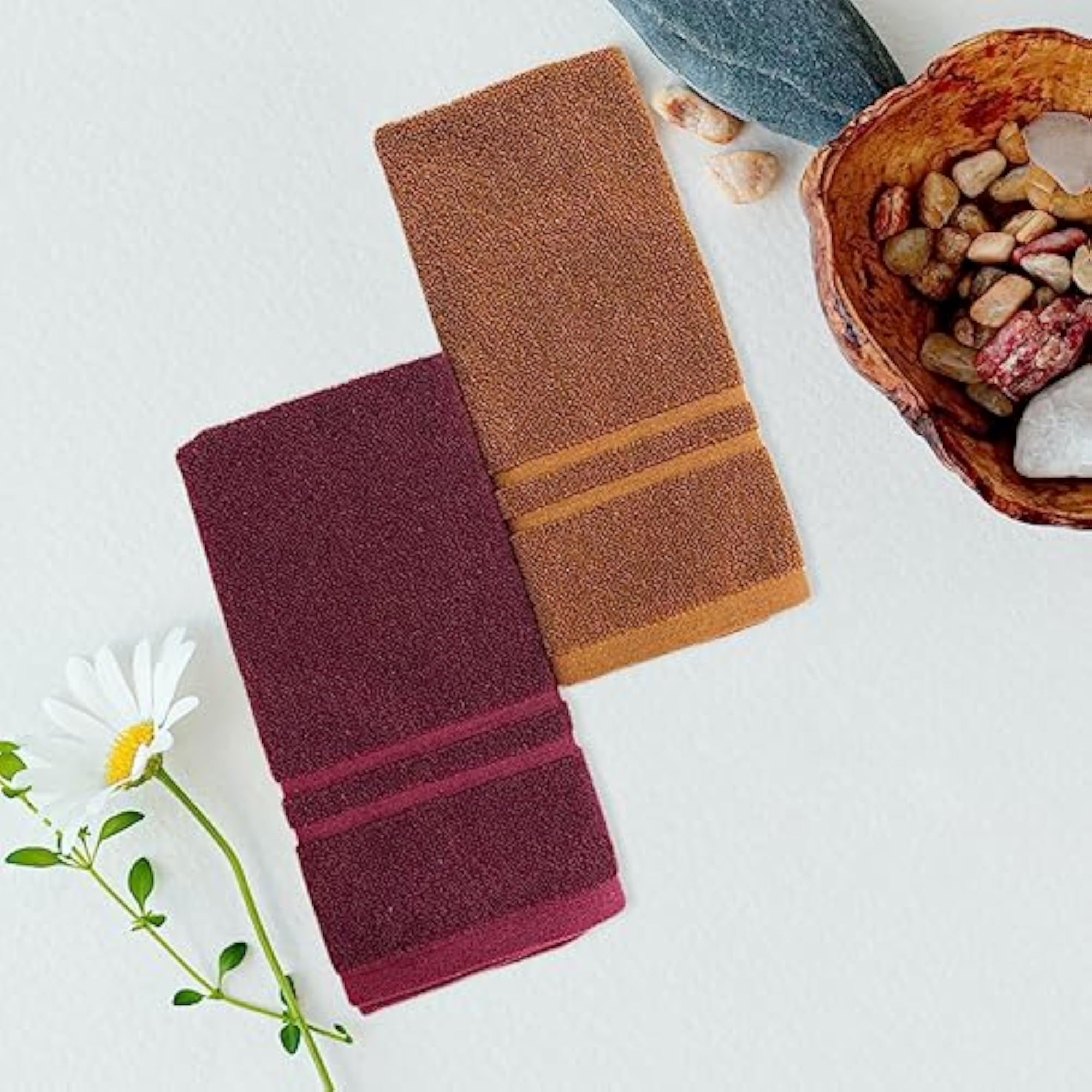 Pure Cotton Hand and Face Towel Set of 4, Assorted