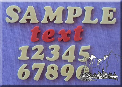 18 mm superiore e inferiore di biscotto lettere e